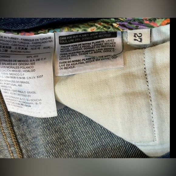 Levis x Liberty of London Skinny Boyfriend Jeans, 27x27 - Picture 8 of 9